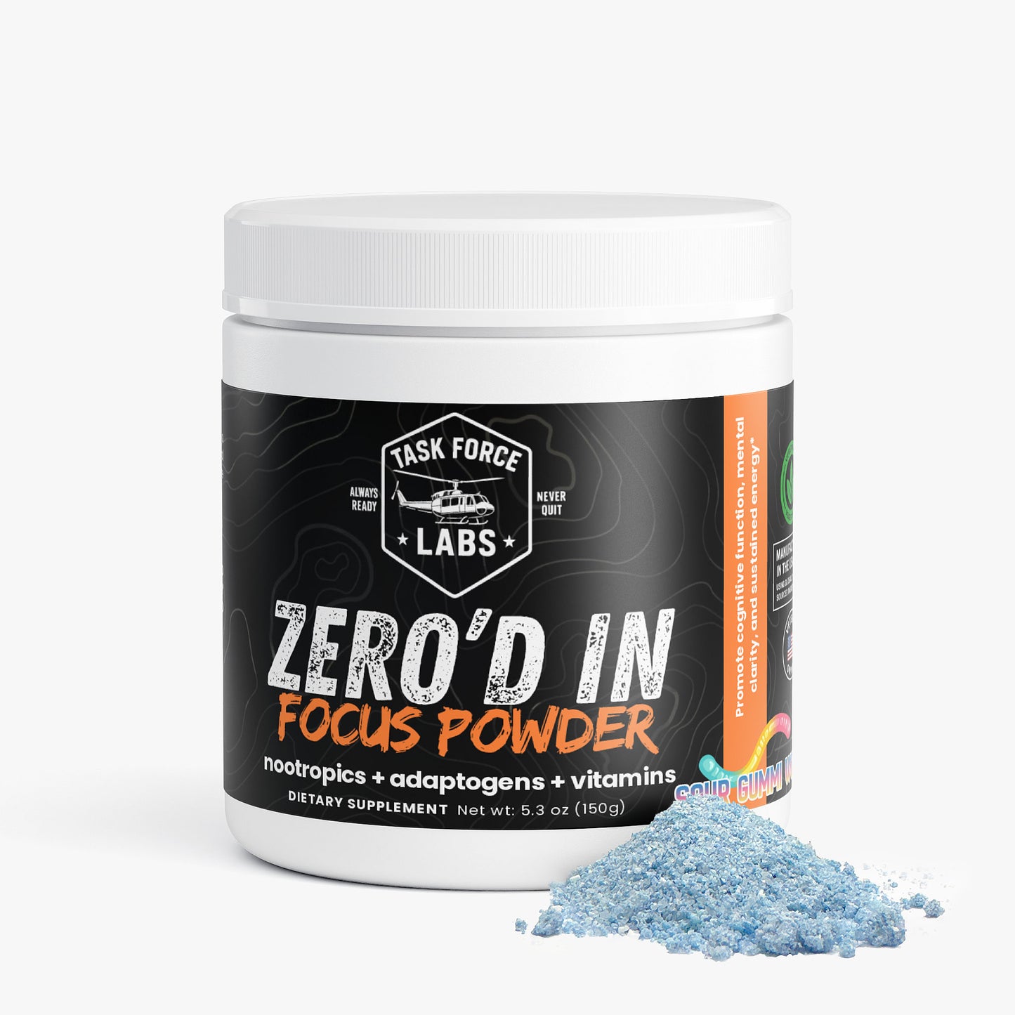 ZERO'D IN Focus Powder (Sour Gummi Worm)