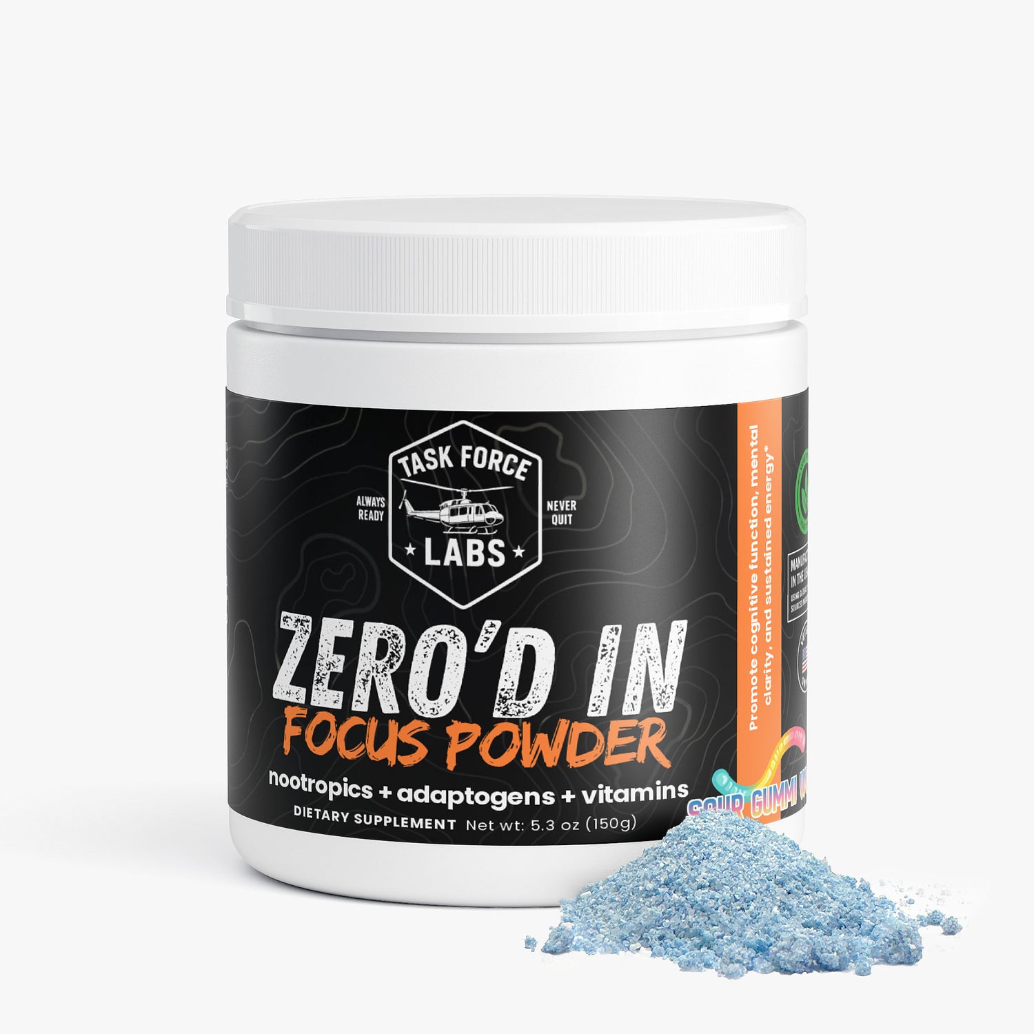 ZERO'D IN Focus Powder (Sour Gummi Worm)