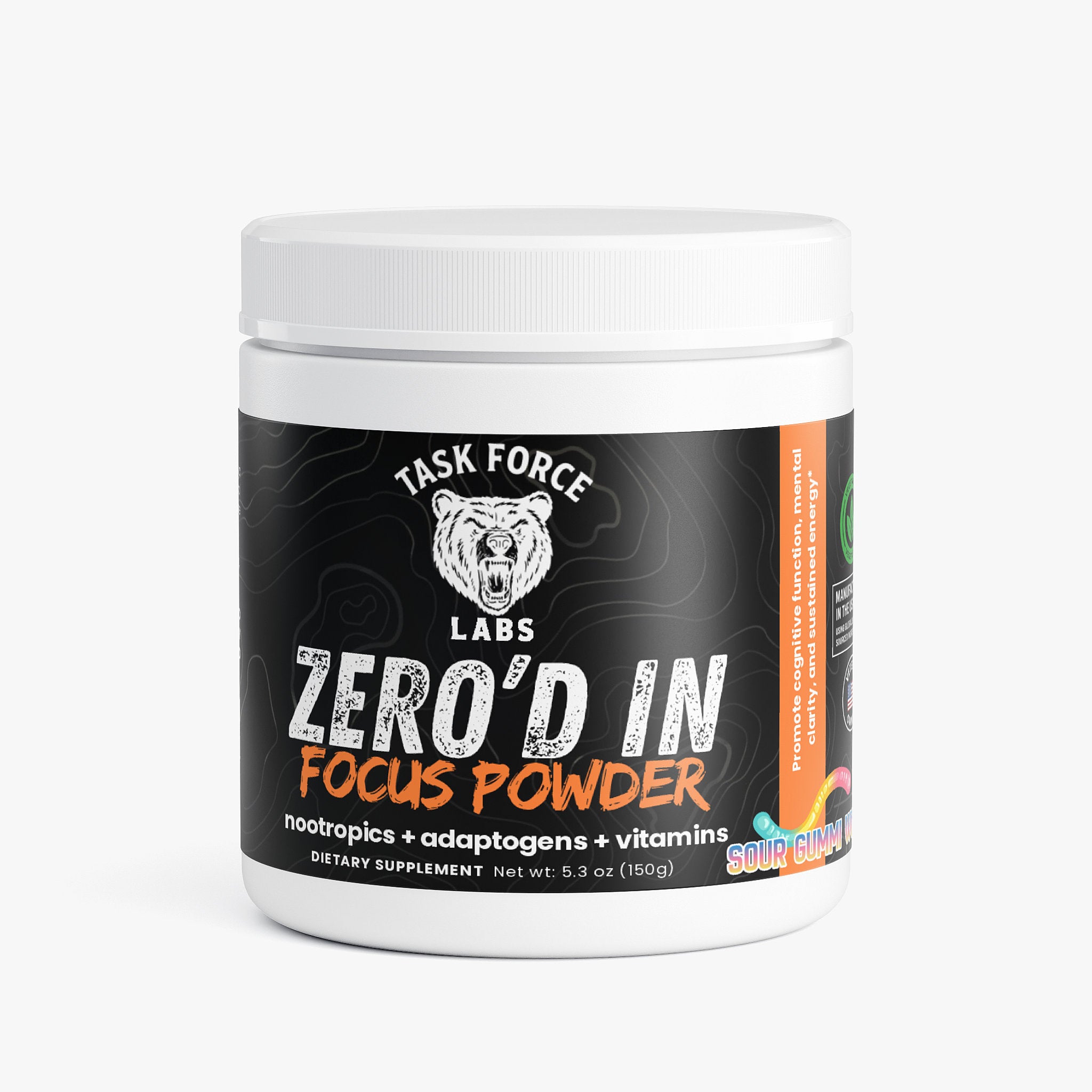 ZERO'D IN Focus Powder (Sour Gummi Worm)